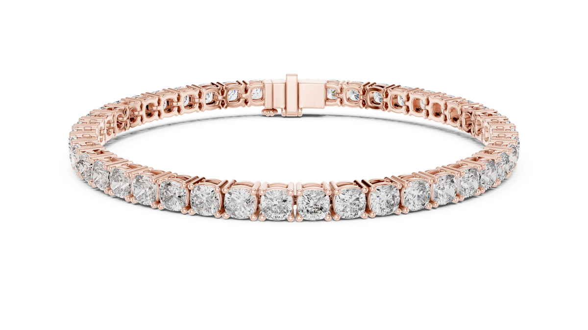 Cushelle Classic Cushion Cut Lab Grown Diamond Tennis Bracelet