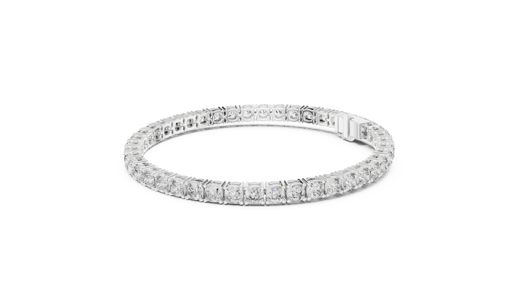 Cushelle Classic Cushion Cut Lab Grown Diamond Tennis Bracelet