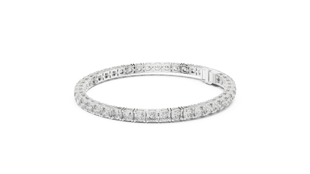 Cushelle Classic Cushion Cut Lab Grown Diamond Tennis Bracelet