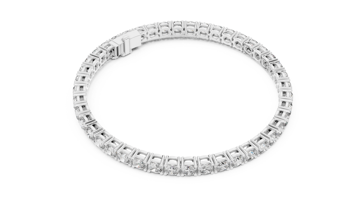 Cushelle Classic Cushion Cut Lab Grown Diamond Tennis Bracelet