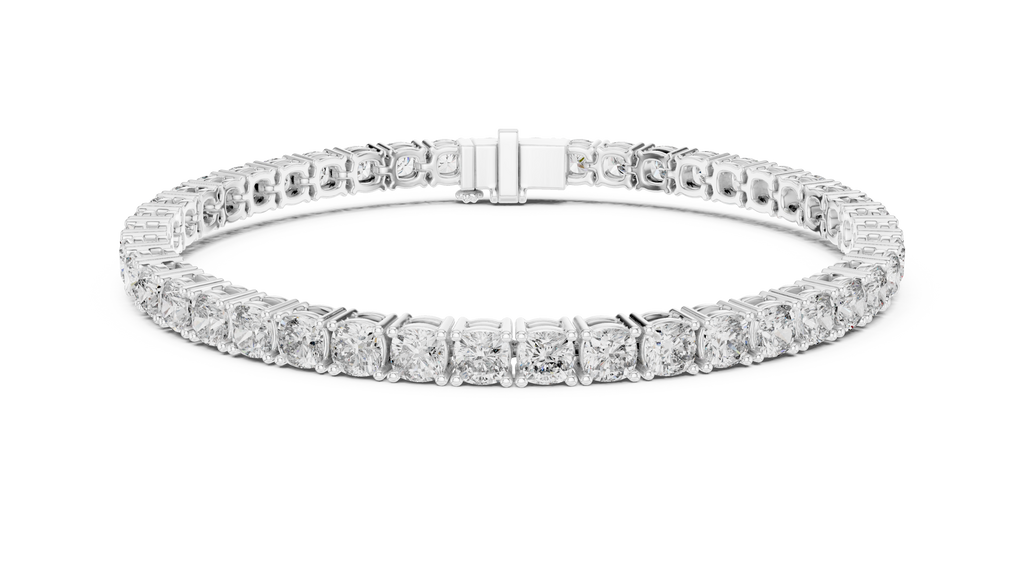 Cushelle Classic Cushion Cut Lab Grown Diamond Tennis Bracelet