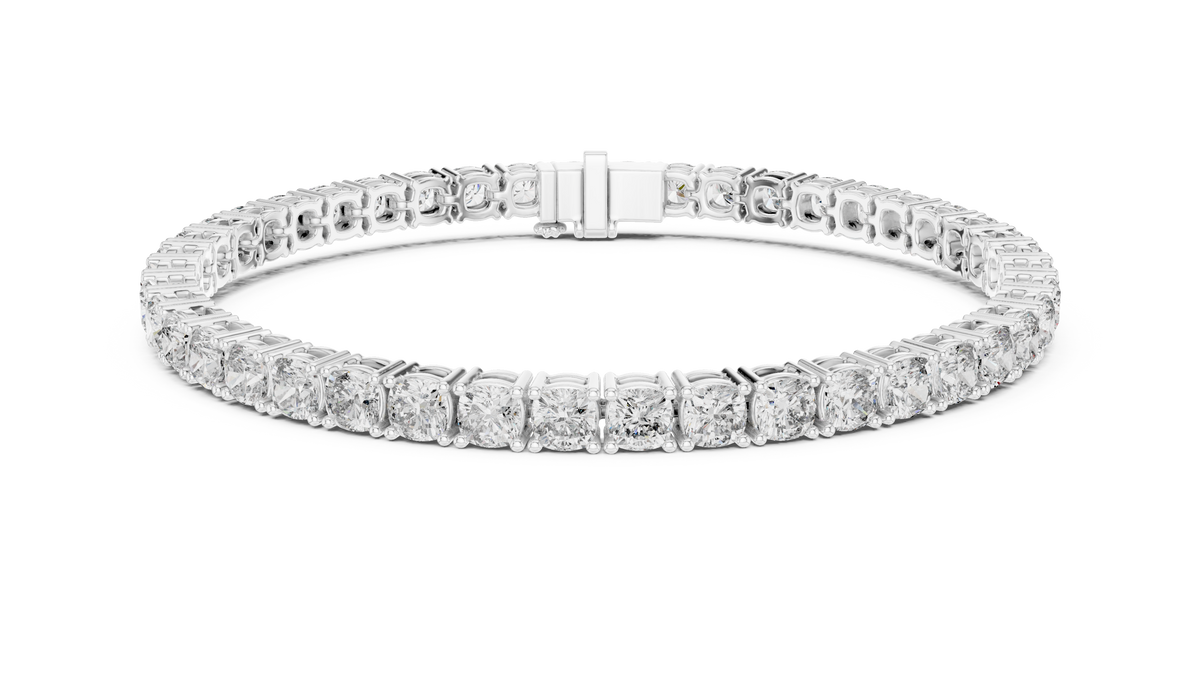 Cushelle Classic Cushion Cut Lab Grown Diamond Tennis Bracelet