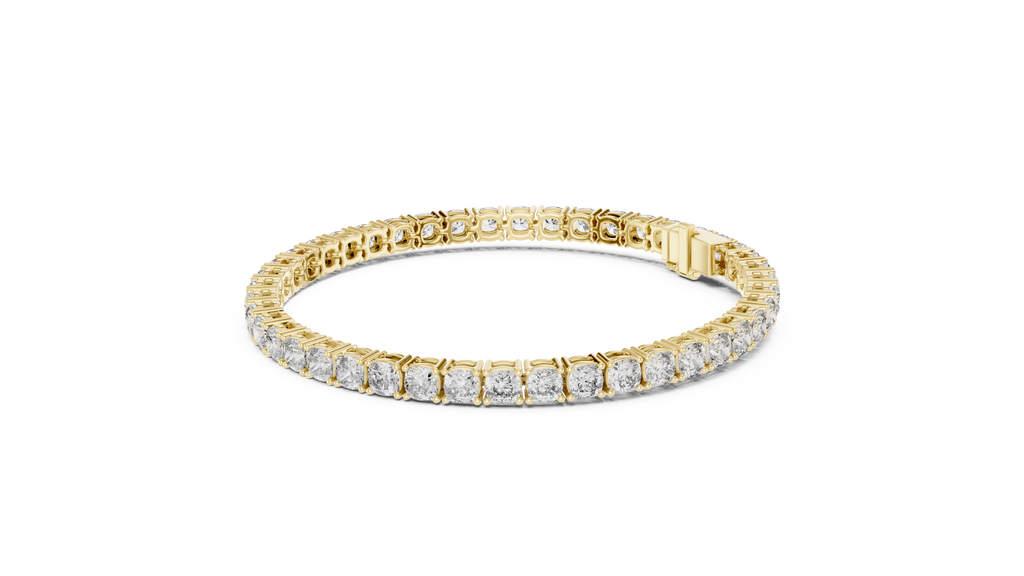 Cushelle Classic Cushion Cut Lab Grown Diamond Tennis Bracelet