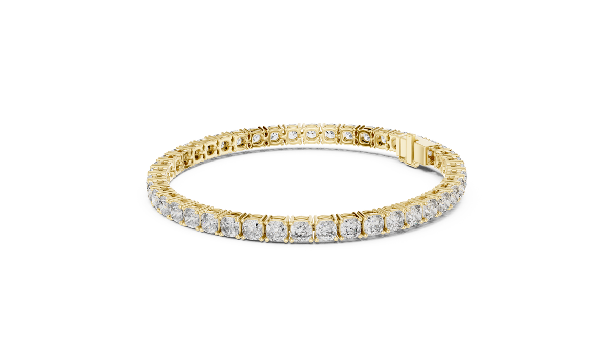 Cushelle Classic Cushion Cut Lab Grown Diamond Tennis Bracelet