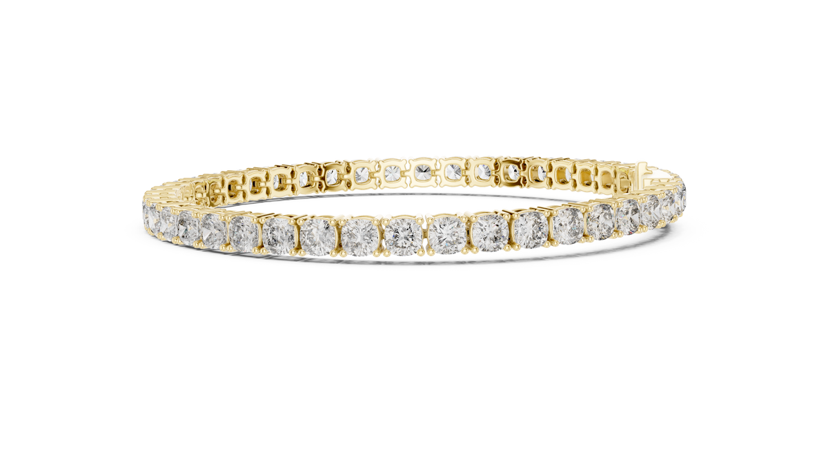 Cushelle Classic Cushion Cut Lab Grown Diamond Tennis Bracelet
