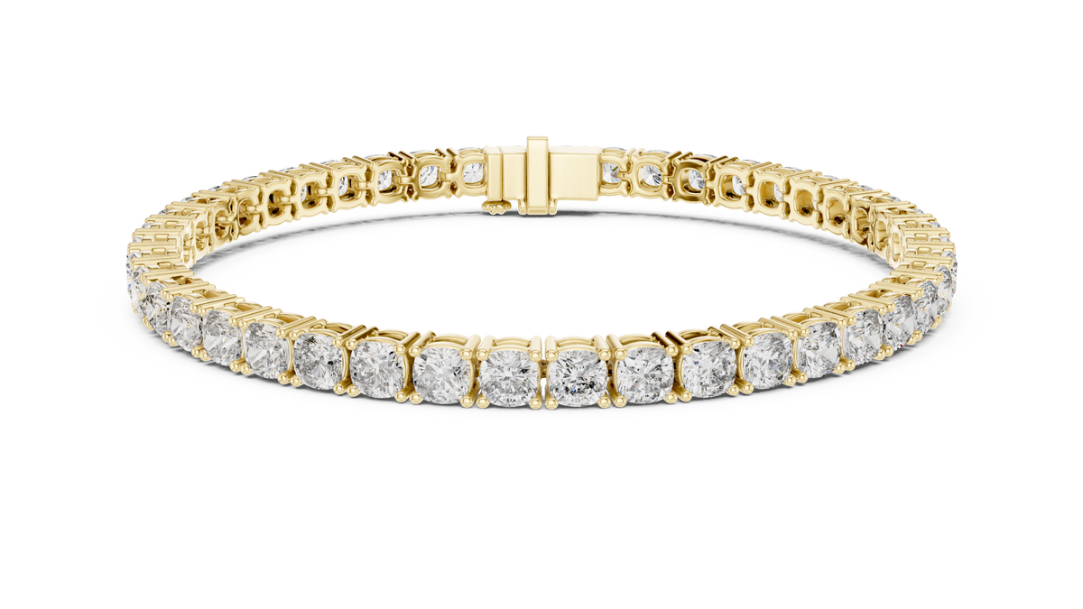 Cushelle Classic Cushion Cut Lab Grown Diamond Tennis Bracelet