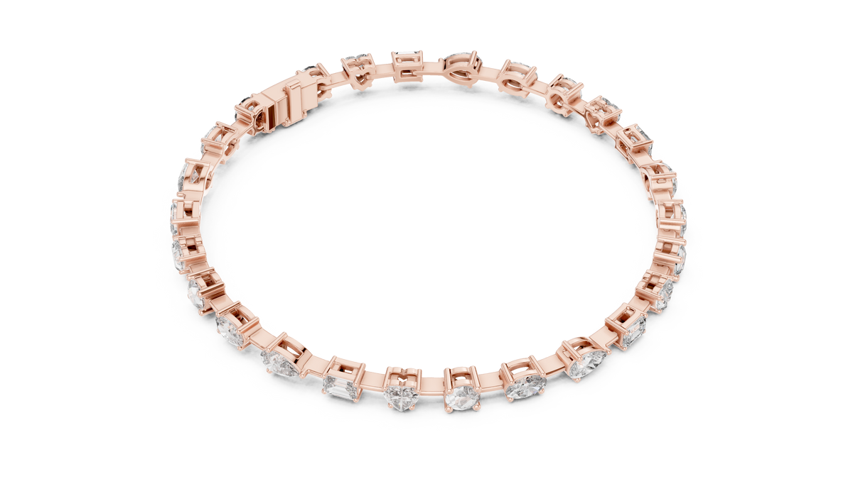Kaleidora Mixed-Shape Lab Grown Diamond Station Bracelet
