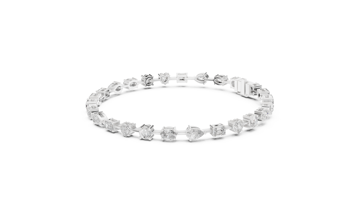 Kaleidora Mixed-Shape Lab Grown Diamond Station Bracelet