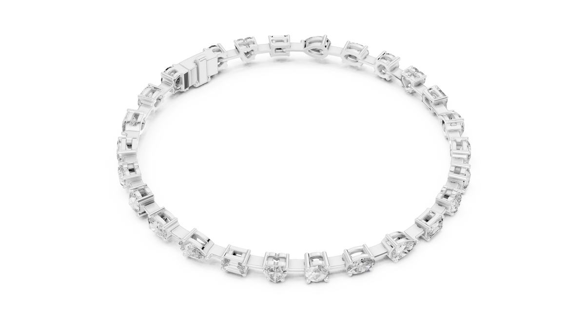 Kaleidora Mixed-Shape Lab Grown Diamond Station Bracelet
