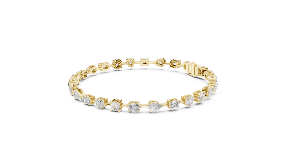 Kaleidora Mixed-Shape Lab Grown Diamond Station Bracelet