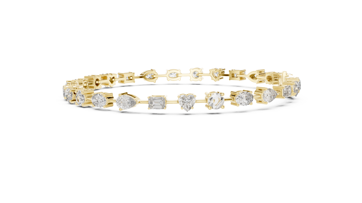 Kaleidora Mixed-Shape Lab Grown Diamond Station Bracelet