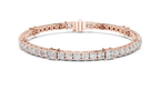 Quadrelle Round & Princess Cut Lab Grown Diamond Tennis Bracelet