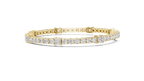 Quadrelle Round & Princess Cut Lab Grown Diamond Tennis Bracelet