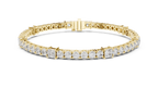 Quadrelle Round & Princess Cut Lab Grown Diamond Tennis Bracelet