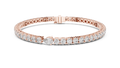 Everelle Slim Single Row Round Brilliant Four Prong Lab Grown Diamond Tennis Bracelet