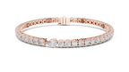 Everelle Slim Single Row Round Brilliant Four Prong Lab Grown Diamond Tennis Bracelet