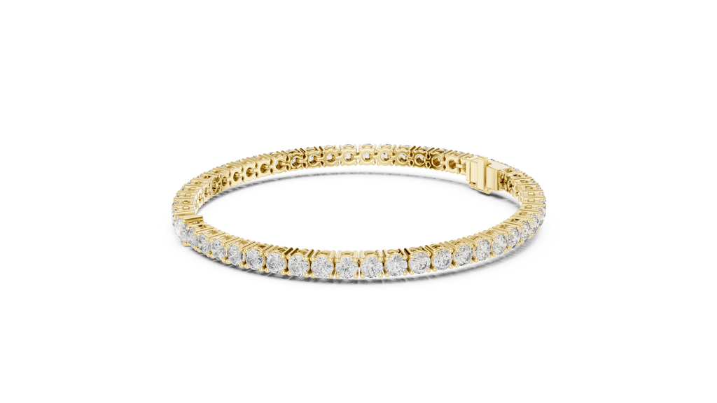 Everelle Slim Single Row Round Brilliant Four Prong Lab Grown Diamond Tennis Bracelet