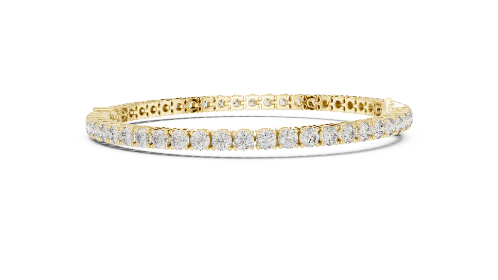Everelle Slim Single Row Round Brilliant Four Prong Lab Grown Diamond Tennis Bracelet