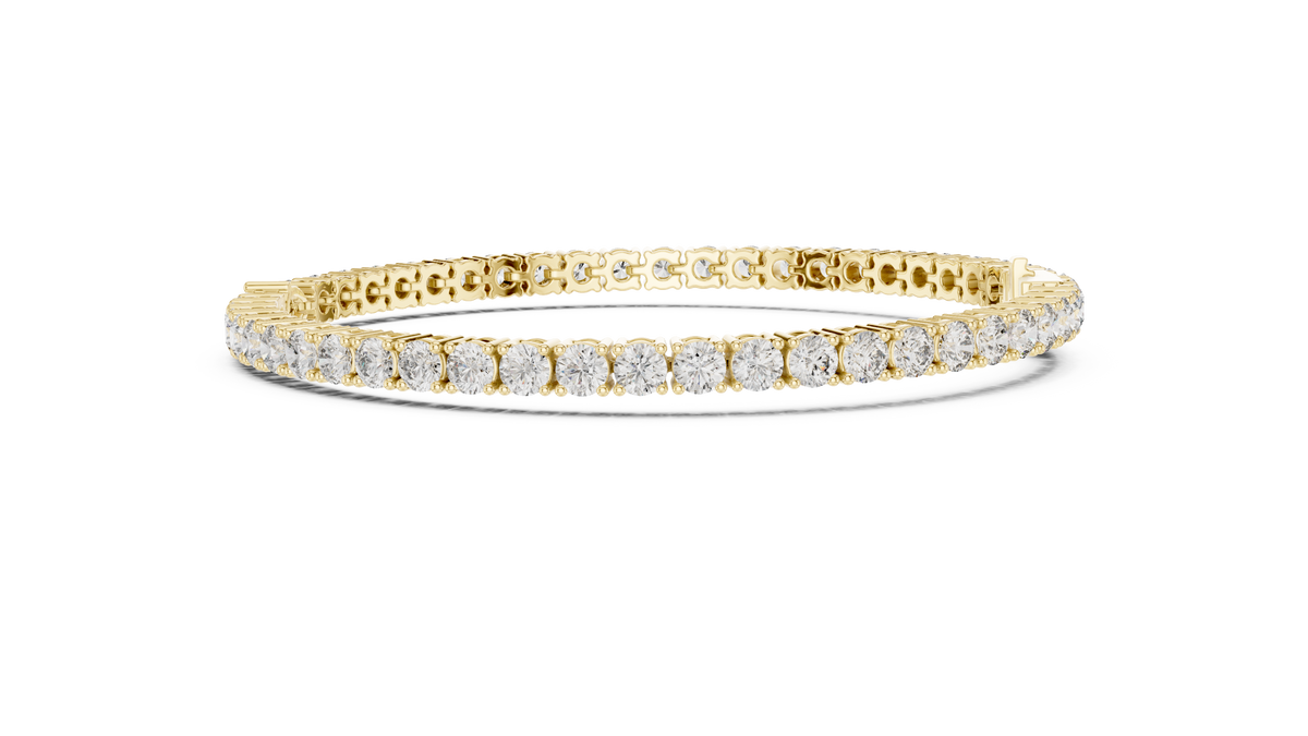 Everelle Slim Single Row Round Brilliant Four Prong Lab Grown Diamond Tennis Bracelet