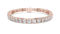 Classelle Single Row Round Brilliant Four Prong Lab Grown Diamond Tennis Bracelet