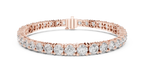 Classelle Single Row Round Brilliant Four Prong Lab Grown Diamond Tennis Bracelet