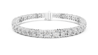Classelle Single Row Round Brilliant Four Prong Lab Grown Diamond Tennis Bracelet