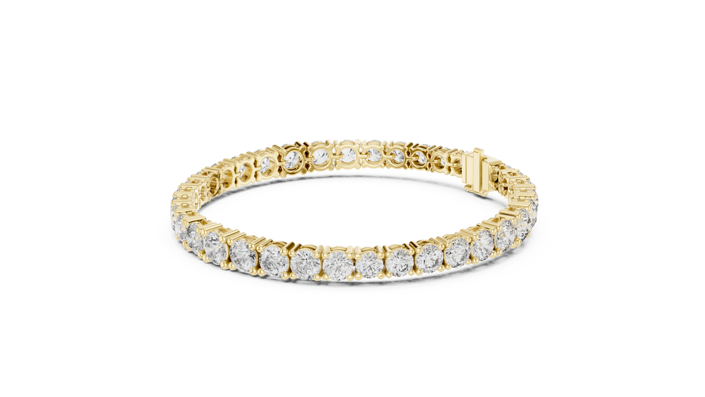 Classelle Single Row Round Brilliant Four Prong Lab Grown Diamond Tennis Bracelet