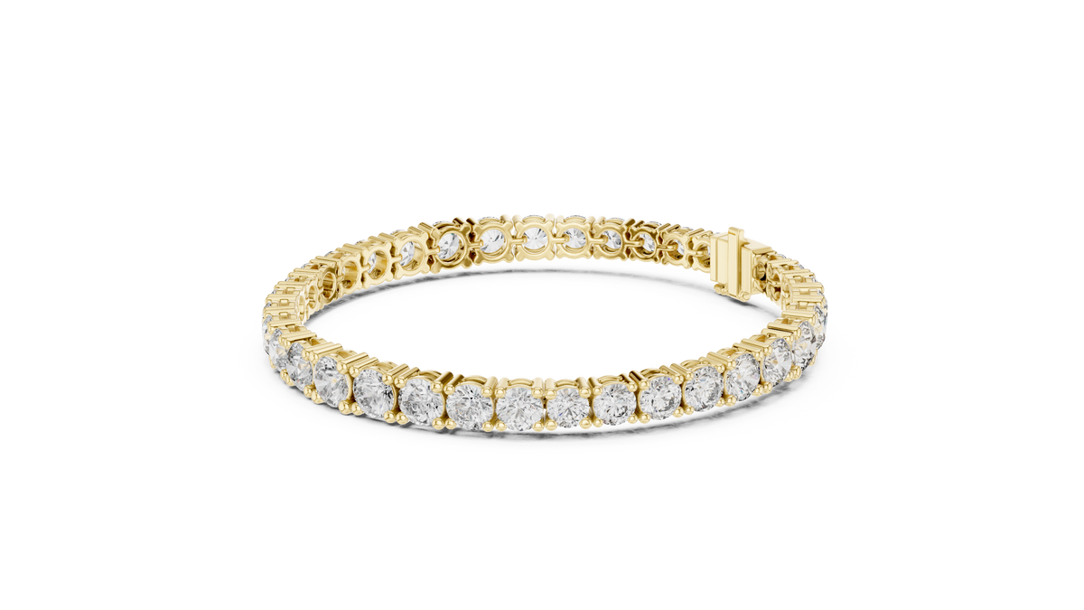 Classelle Single Row Round Brilliant Four Prong Lab Grown Diamond Tennis Bracelet