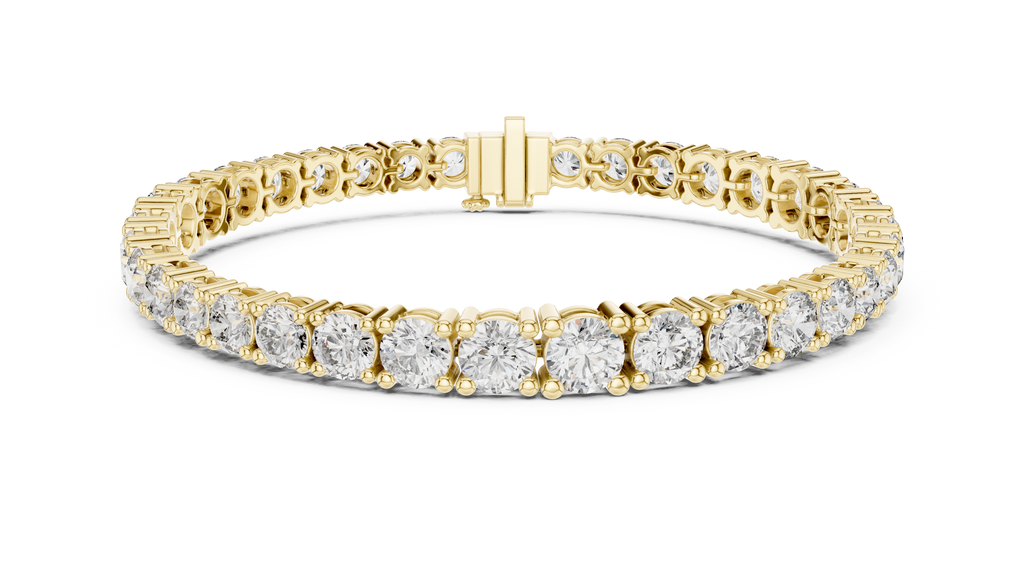 Classelle Single Row Round Brilliant Four Prong Lab Grown Diamond Tennis Bracelet