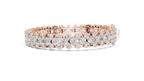 Clovelle Three-Row Cluster Lab Grown Diamond Tennis Bracelet