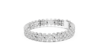 Clovelle Three-Row Cluster Lab Grown Diamond Tennis Bracelet