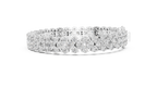 Clovelle Three-Row Cluster Lab Grown Diamond Tennis Bracelet