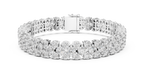 Clovelle Three-Row Cluster Lab Grown Diamond Tennis Bracelet