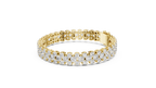 Clovelle Three-Row Cluster Lab Grown Diamond Tennis Bracelet