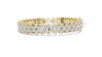 Clovelle Three-Row Cluster Lab Grown Diamond Tennis Bracelet