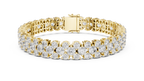 Clovelle Three-Row Cluster Lab Grown Diamond Tennis Bracelet