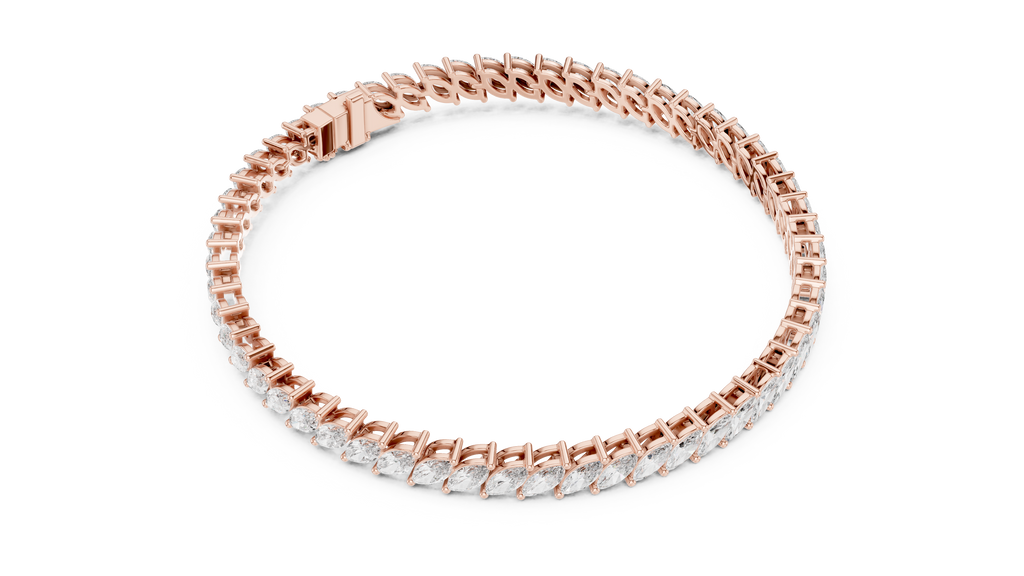Foliara Angled Marquise Lab Grown Diamond Tennis Bracelet