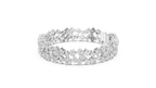 Regelle Wide Three Row Round Lab Grown Diamond Statement Bracelet