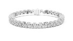 Chevrelle Staggered Two Row Round Lab Grown Diamond Tennis Bracelet