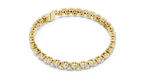 Chevrelle Staggered Two Row Round Lab Grown Diamond Tennis Bracelet