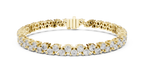 Chevrelle Staggered Two Row Round Lab Grown Diamond Tennis Bracelet