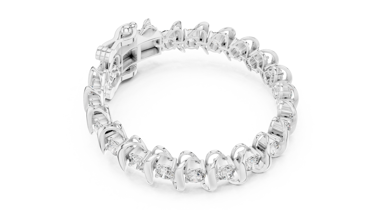 Hochzeitsarmband aus Rotgold mit Diamanten – Einzigartiger Stil