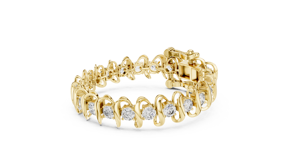 Hochzeitsarmband aus Rotgold mit Diamanten – Einzigartiger Stil