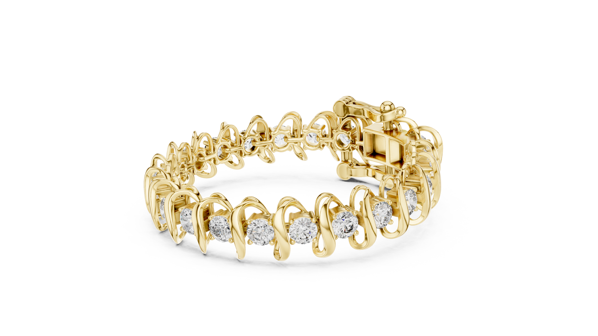 Hochzeitsarmband aus Rotgold mit Diamanten – Einzigartiger Stil
