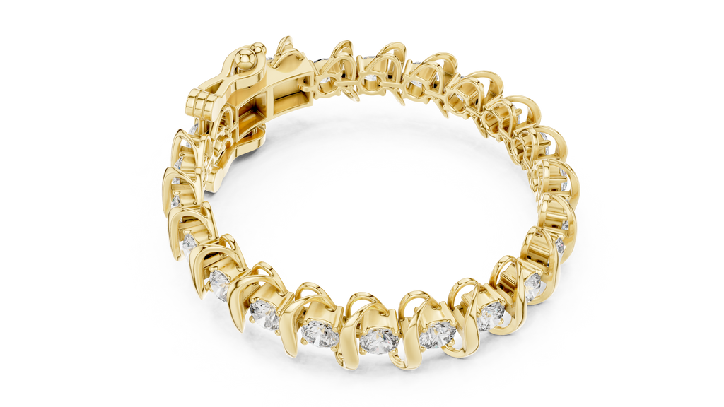 Hochzeitsarmband aus Rotgold mit Diamanten – Einzigartiger Stil