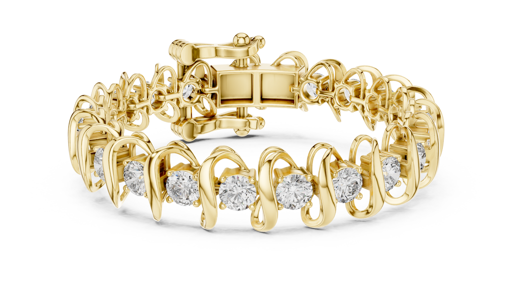 Hochzeitsarmband aus Rotgold mit Diamanten – Einzigartiger Stil