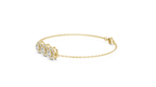 Halovelle Three Stone Halo Lab Grown Diamond Chain Bracelet