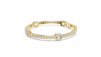 Emerelle Emerald Cut Halo Station Lab Grown Diamond Tennis Bracelet