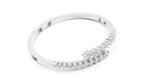 Gradelle Graduated Bypass Lab Grown Diamond Open Bangle Bracelet