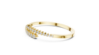 Gradelle Graduated Bypass Lab Grown Diamond Open Bangle Bracelet